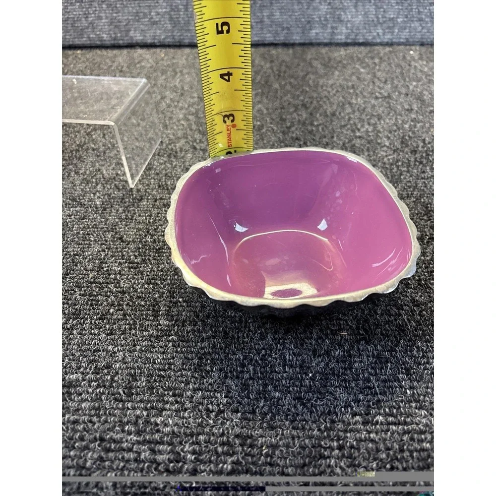 Towle Silver Fluted Violet Purple Bowl Candy‎ Dish~2